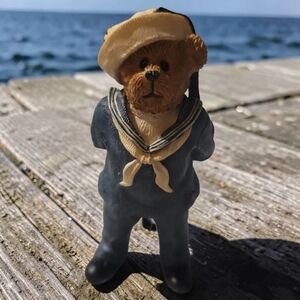 NWT Navy Sailor 2004 Boyds Bearstone Teddy Bear 3 1/8" Christmas Ornament
